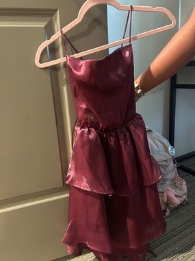 lucy in the sky maroon dress